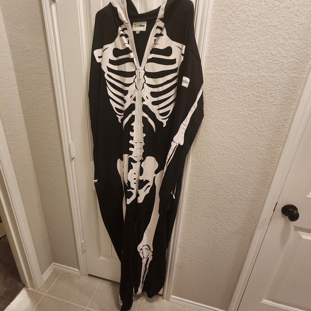 Tipsy Elves Halloween Skeleton Costume for Women - Comfy Easy Adult Onesie Jumps